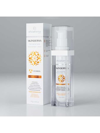 Skinderms - Gel creme de Vitamina C  + AHAs e Niacinamida - Anti Idade  30g