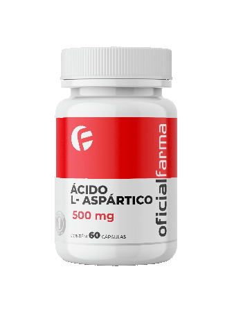 Ácido L- Aspártico 500Mg 60 Cápsulas