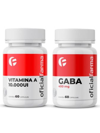 Gaba 400mg 60 Cápsulas + Vitamina A 10.000UI 60 Cápsulas