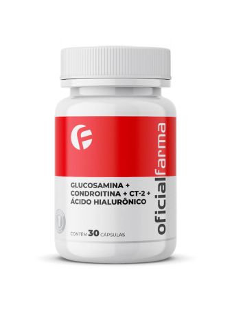 Glucosamina + Condroitina + CT-2 + Ácido Hialurônico 30 Cápsulas