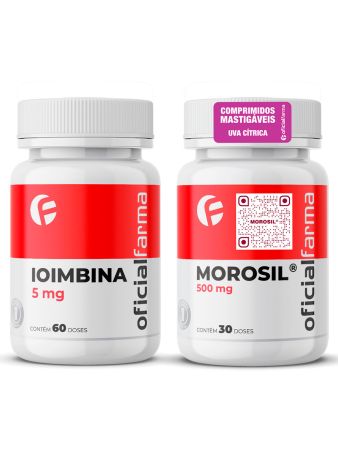 Ioimbina 5mg 60 Doses + Morosil® 500mg 30 Doses Mastigáveis