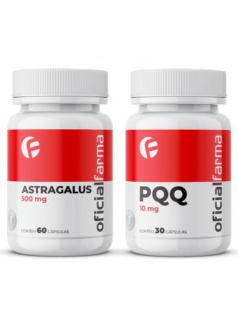 Astragalus 500Mg 60 Cápsulas + Pqq - Pirroloquinolina Quinona 10Mg 30 Cápsulas