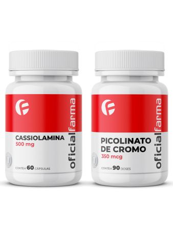 Cassiolamina 500Mg 60 Cápsulas + Picolinato De Cromo 350Mcg 90 Doses