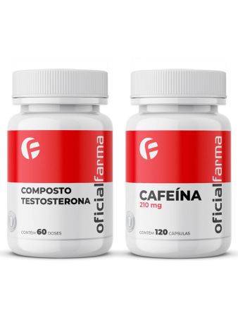 Composto Testosterona Endógena 60 Doses + Cafeína 210mg 120 Cápsulas