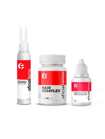 Hair Plus - Anti-Queda Capilar + Novos Fios + Hair Complex + Minoxidil 5% Com Propilenoglicol