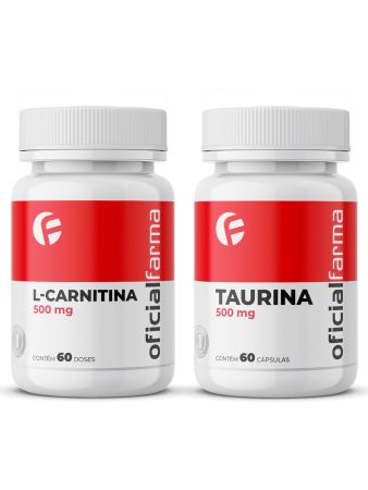 L-Carnitina 500Mg 60 Doses + Taurina 500Mg 60 Cápsulas