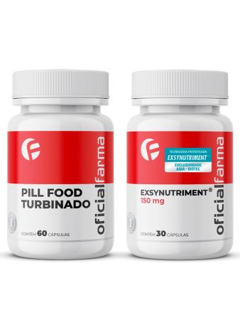 Pill Food Turbinado 60 Cápsulas + Exsynutriment® 150Mg 30 Cápsulas Com Selo de Autenticidade