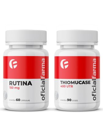 Rutina 150mg 60 Cápsulas + Thiomucase 400 UTR 90 Doses