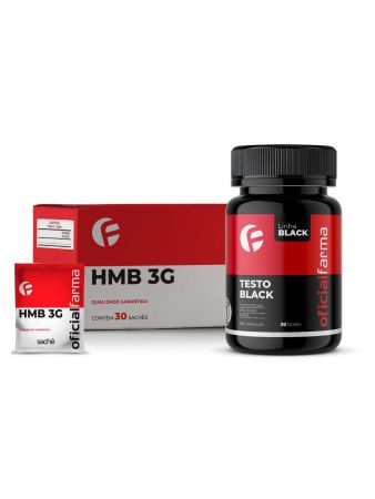 Reduz Perda Muscular (Sarcopenia) - Testo Black + Hmb