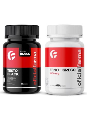 Testosterona + - Testo Black + Feno Grego