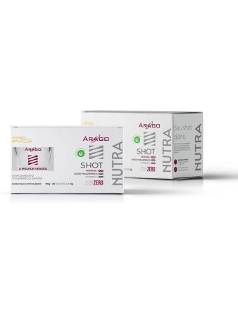 ÁragoShot - Colágeno Verisol , Vitamina C e Ácido Hialurônico - 90g 30 sachês 