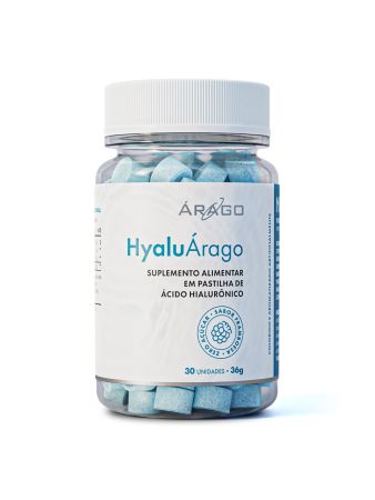 HyaluÁrago - Pastilha Mastigável de Ácido Hialurônico 30 pastilhas 36g