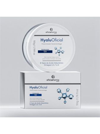 HyaluOficial - Preenchedor Facial Anti-idade 12x 50g